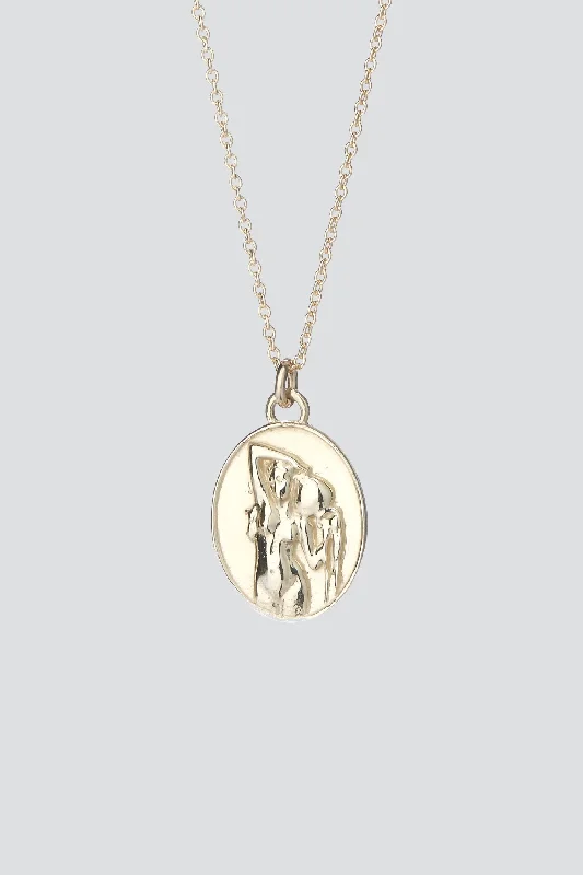 Personalized necklaces and pendants with coordinates for a meaningful location-based gift-Gold Aquarius Necklace