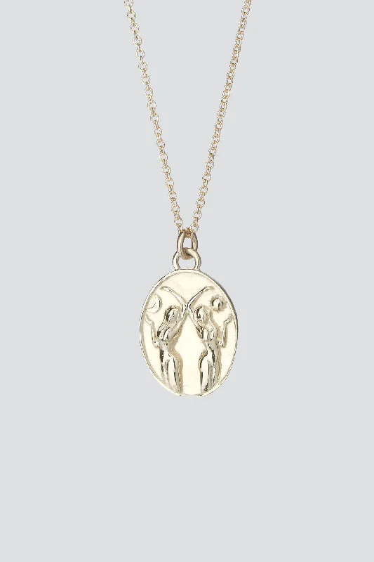 Elegant necklaces and pendants with diamond accents for added sparkle-Gold Gemini Necklace