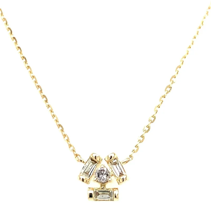 Necklaces and pendants with personalized charms for a custom piece of jewelry-14K Yellow Gold Diamond Necklace