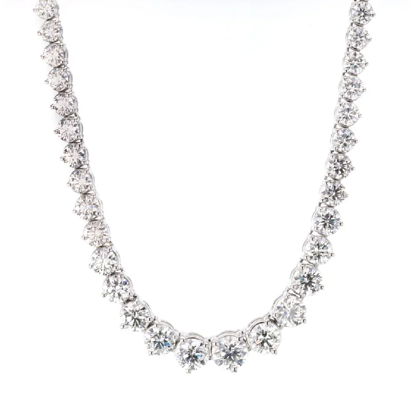 Elegant necklaces and pendants with gold chains for a chic, timeless appearance-20.50 ctw Diamond Eternity Necklace