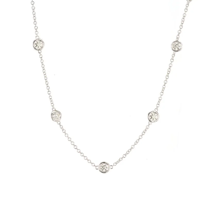 Beautiful necklaces and pendants with diamond-encrusted designs for maximum sparkle-25" 6.09 ctw Diamond By The Yard Necklace