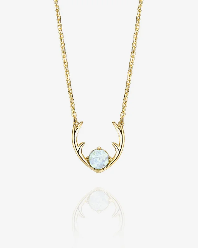 Yellow Gold White Opal