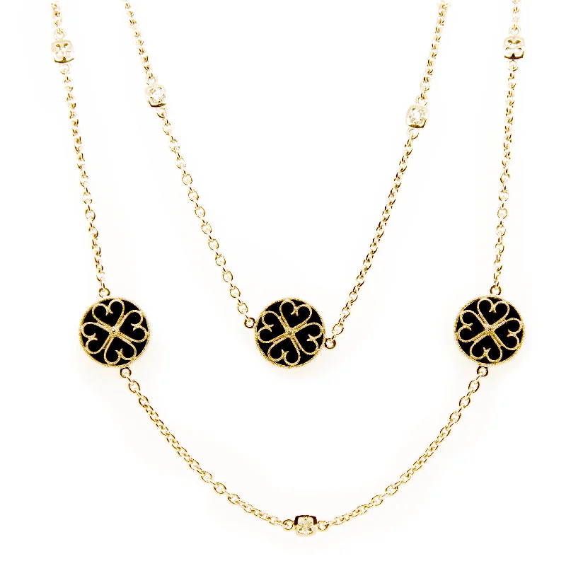 Necklaces and pendants with ocean-inspired designs for a refreshing, beachy feel-Black Onyx Signature Necklace