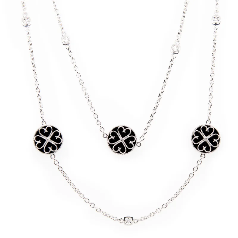 Beautiful necklaces and pendants with moon and star charms for a dreamy effect-Black Onyx Signature Necklace