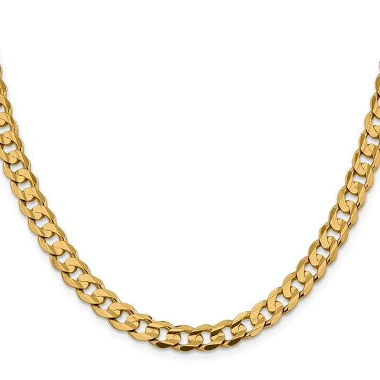 Necklaces and pendants with matching rings for a coordinated set of jewelry-14K Yellow Gold Curb Chain 24"