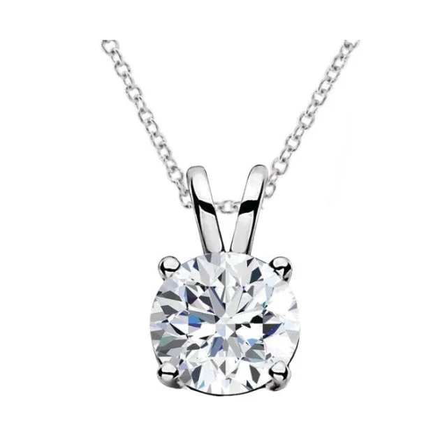 Best necklaces and pendants with heart-shaped lockets for a sentimental keepsake-Classic Round Diamond Pendant