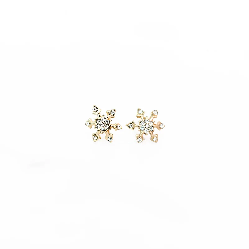 Necklaces and pendants with star-shaped designs for a whimsical, celestial touch-CZ Snowflake Studs