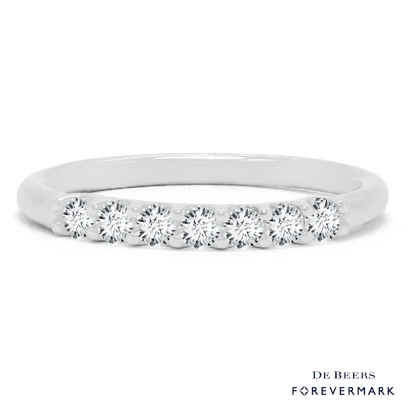 Necklaces and pendants with ocean-inspired designs for a refreshing, beachy feel-Forevermark Petite Diamond Wedding Band in 18kt White Gold (1/3ct tw)