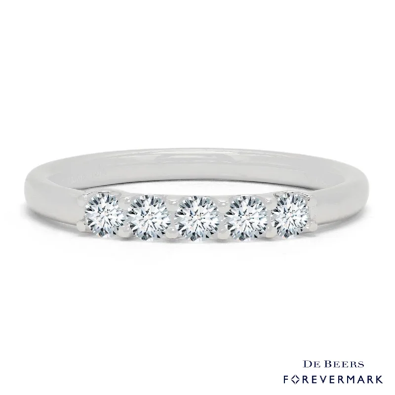 Best necklaces and pendants with layered designs for a chic, stacked look-Forevermark Petite Diamond Wedding Band in 18kt White Gold (1/3ct tw)