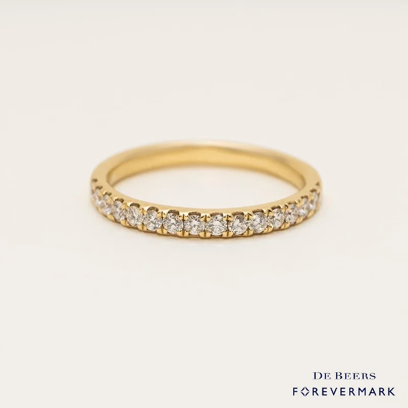 Women’s rings with tiger eye band warmth -Forevermark Petite Micro Pave Comfort Fit Diamond Band in 18kt Yellow Gold (1/3ct tw)