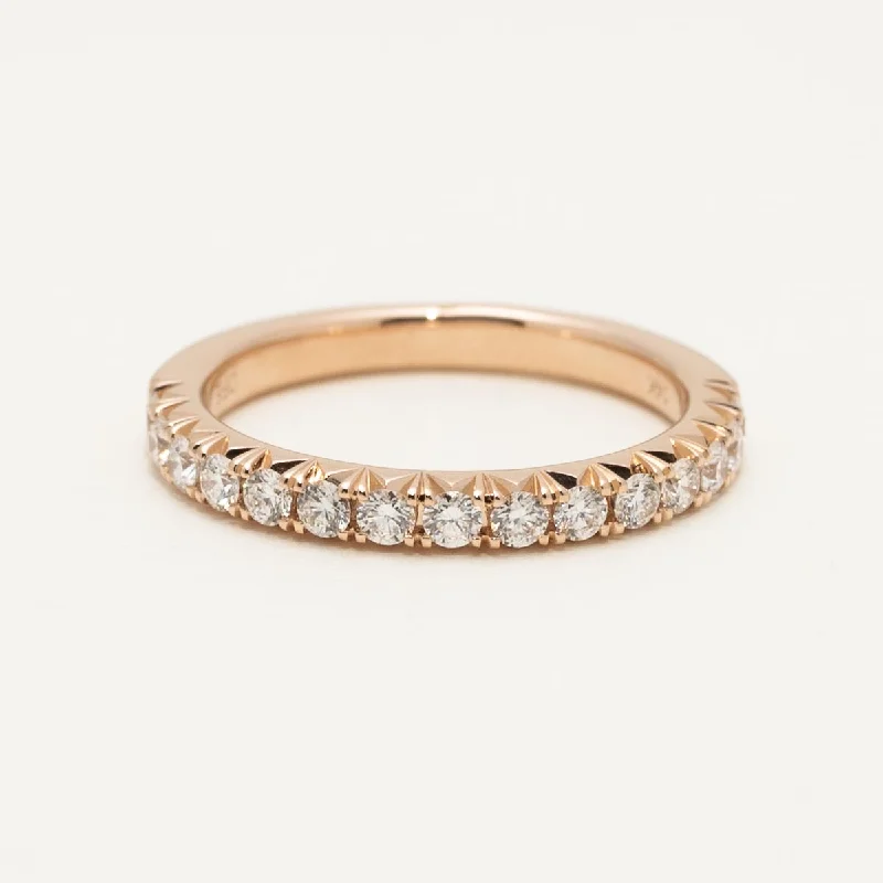 Women’s promise rings with subtle star engravings -Diamond Band in 14kt Rose Gold (1/2ct tw)