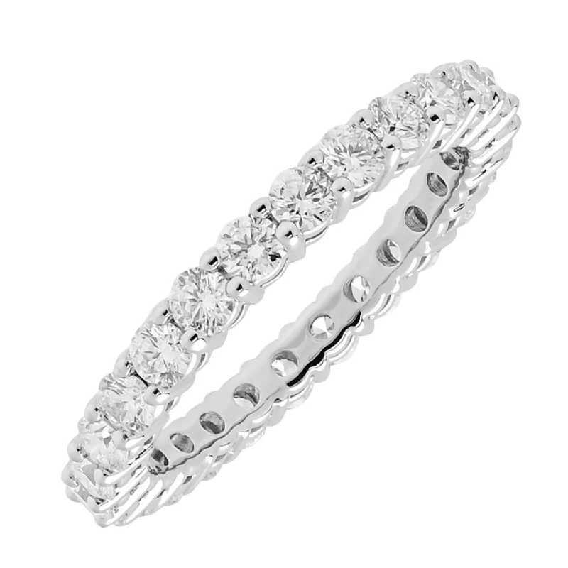 Necklaces and pendants with crescent moon designs for a celestial and mystical feel-Diamond Eternity Band in Platinum (1 1/2ct tw)