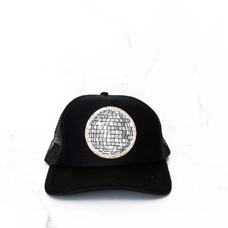 Necklaces and pendants with enamel accents for a colorful, eye-catching appearance-Disco Ball Trucker Hat