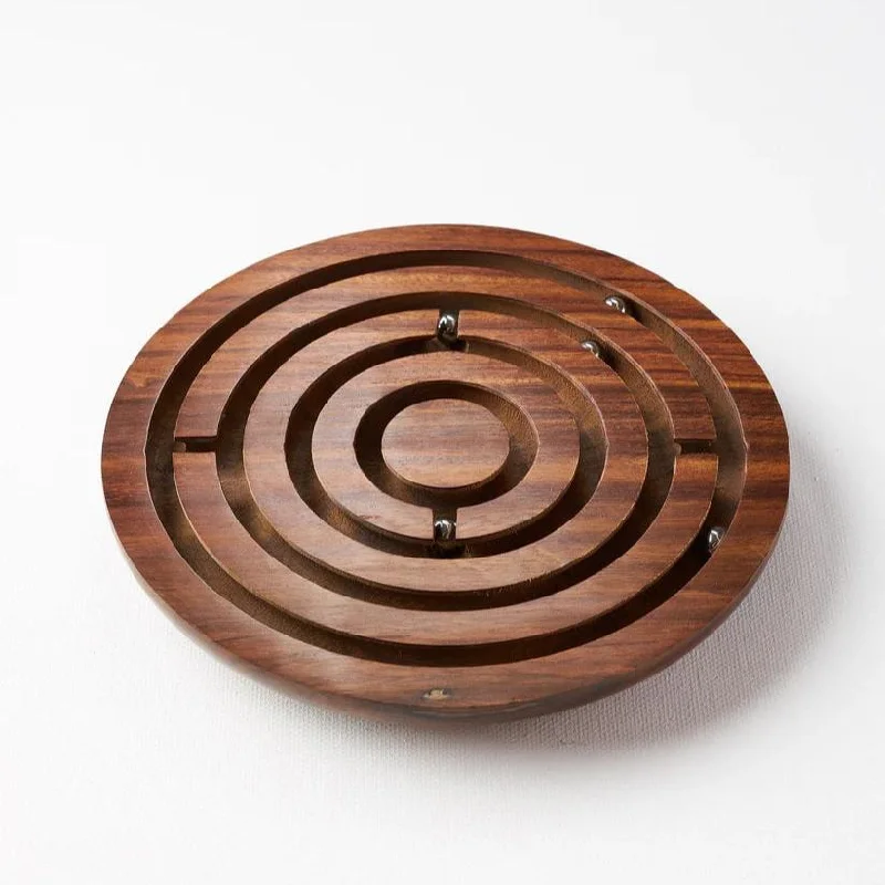 Best necklaces and pendants with oval pendants for a classic, elegant shape-Fair Trade Wood Labyrinth Game