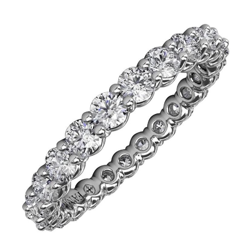 Best necklaces and pendants for weddings with matching designs for bride and groom-Fana Chunky Shared Prong Eternity Diamond Anniversary Band (1 3/8ct tw)