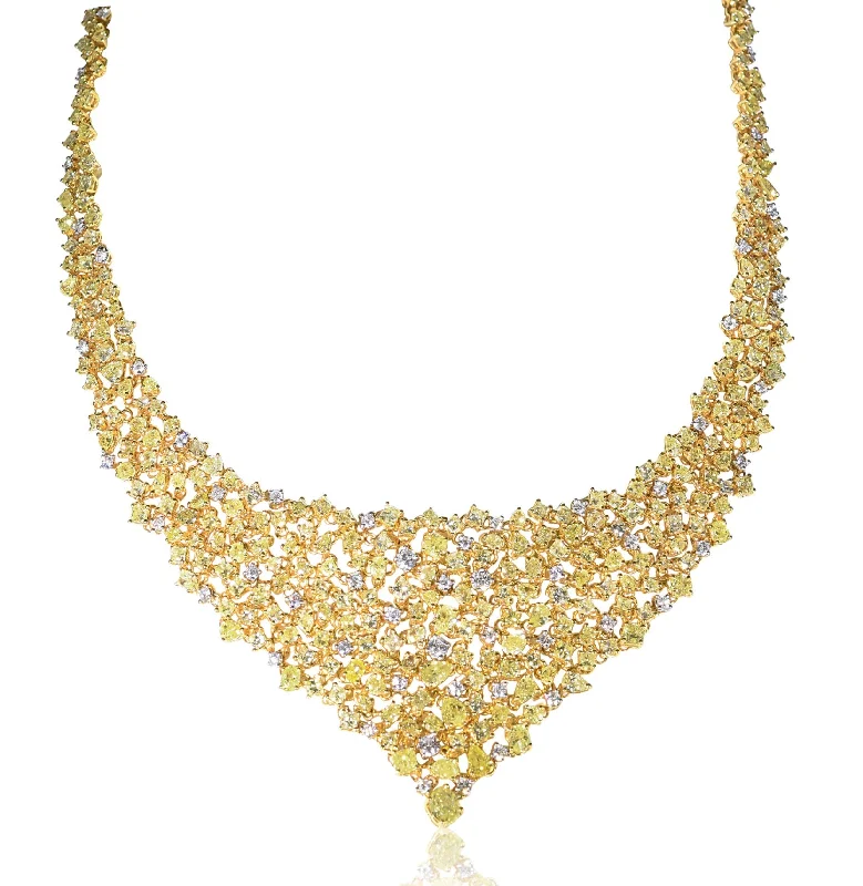 Beautiful necklaces and pendants with natural stones for an earthy, organic vibe-Fancy Yellow Diamond Necklace