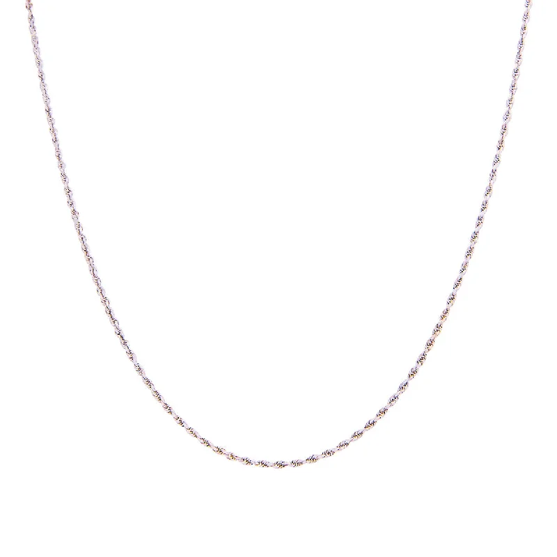 Beautiful necklaces and pendants with moonstone for an ethereal, mystical appearance-Fink's Jewelers 14K White Gold 1.56mm Rope Chain Necklace