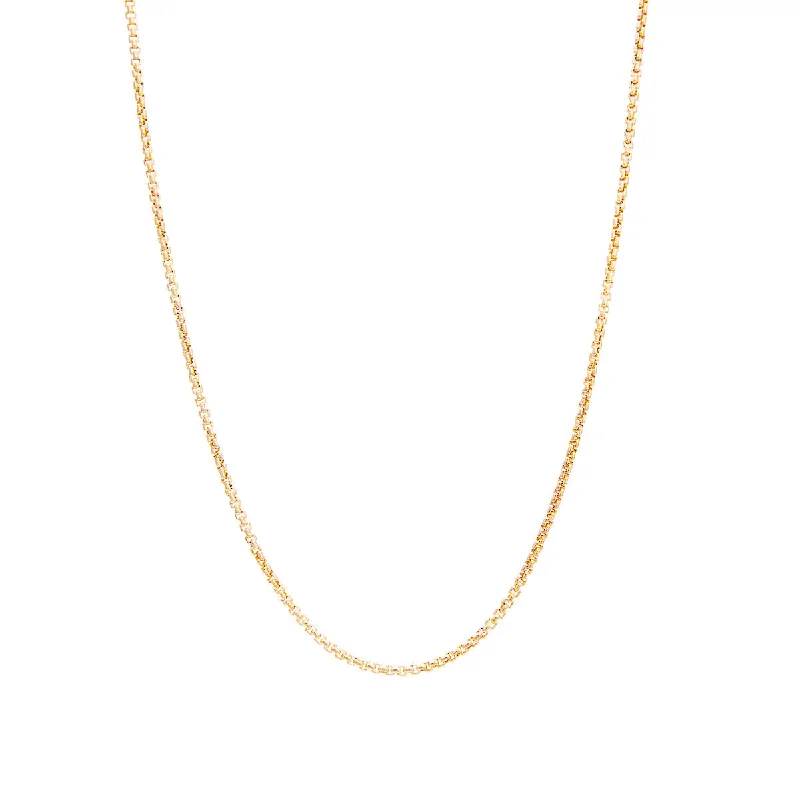 Stunning necklaces and pendants with birthstone pendants for a personal touch-Fink's Jewelers 14K Yellow Gold 1.8mm Round Hollow Box Chain Necklace