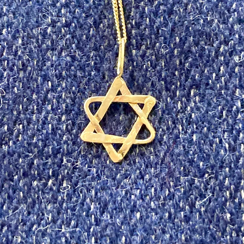 Necklaces and pendants with geometric pendants for a clean, contemporary design-Gold Star of David Necklace