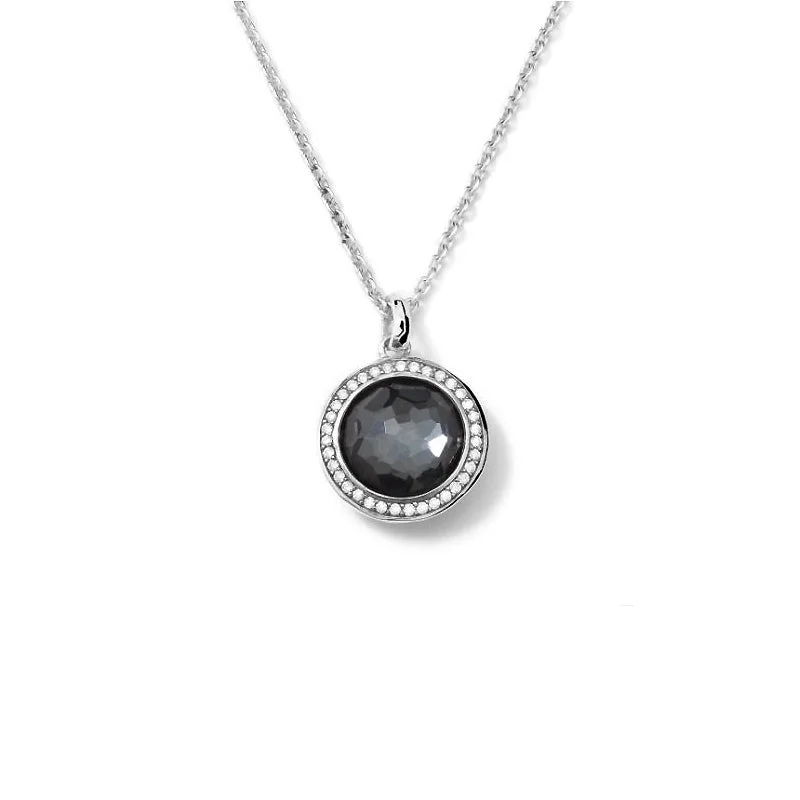 Best necklaces and pendants with statement designs for a fashionable accessory-IPPOLITA Lollipop® Sterling Silver Pendant Necklace with Diamonds in Hematite