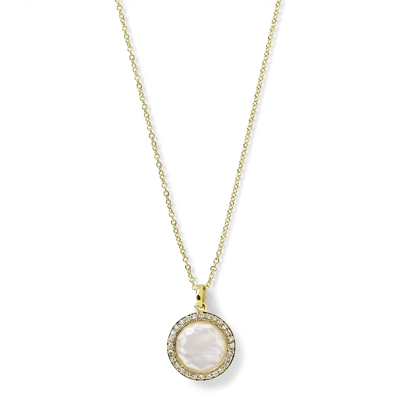 Best necklaces and pendants with oval pendants for a classic, elegant shape-IPPOLITA Rock Candy® Lollipop Mini Pendant Necklace with Diamonds in Mother-of-Pearl