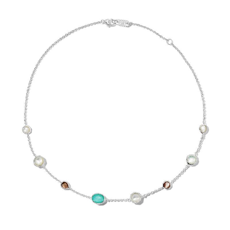 Stunning necklaces and pendants with chakra stones for healing and balance-IPPOLITA Wonderland Mini Station Necklace in Fresco