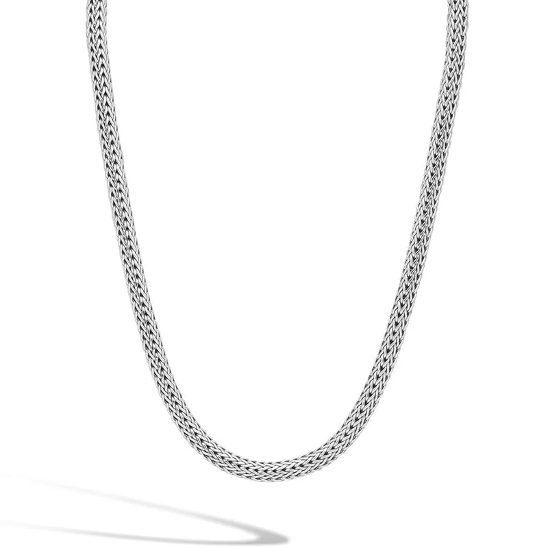 Necklaces and pendants with geometric pendants for a clean, contemporary design-John Hardy Classic Chain Small Necklace with Chain Clasp in 18"