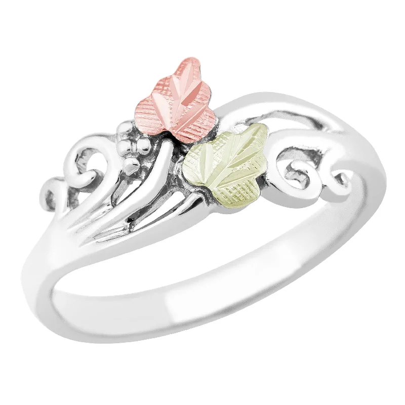 Women’s gold rings with shimmering opal centerpieces -Landstrom's Black Hills Gold Sterling Silver Freeform Ring