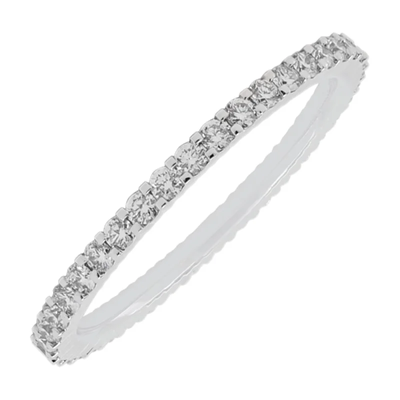 Unique necklaces and pendants with gemstones for a colorful and vibrant statement-Memoire Petite Prong Eternity Band in Platinum (1/2ct tw)