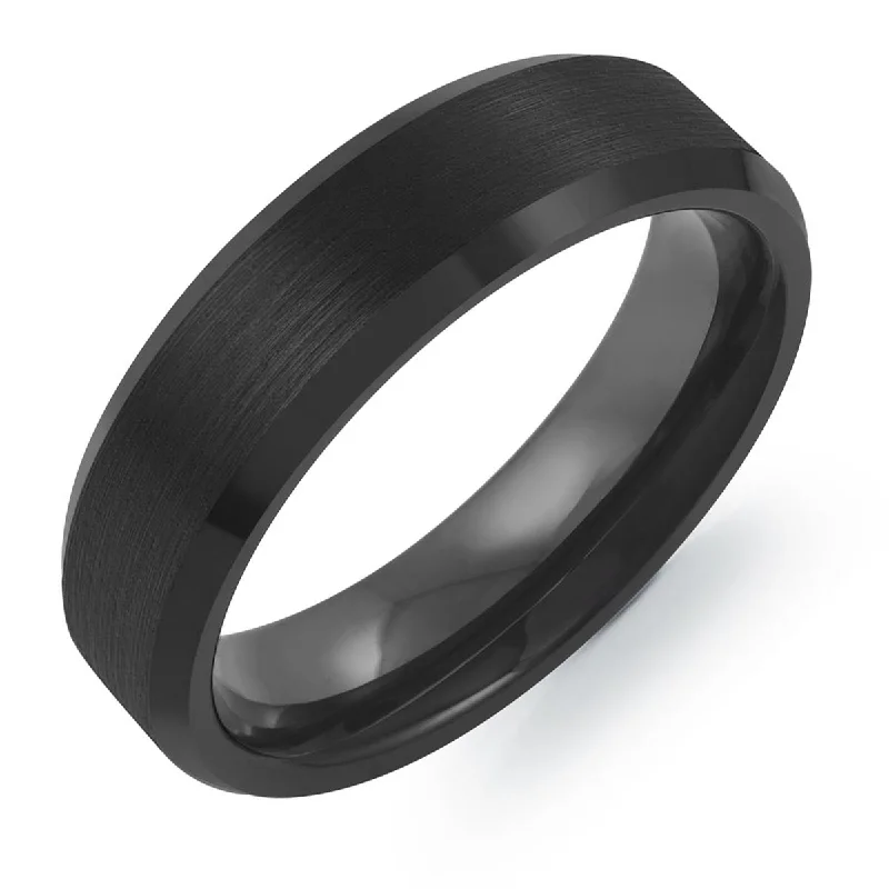 Best necklaces and pendants with seashell designs for a tropical, beachy vibe-Mens Wedding Band in Black Tungsten (6mm)