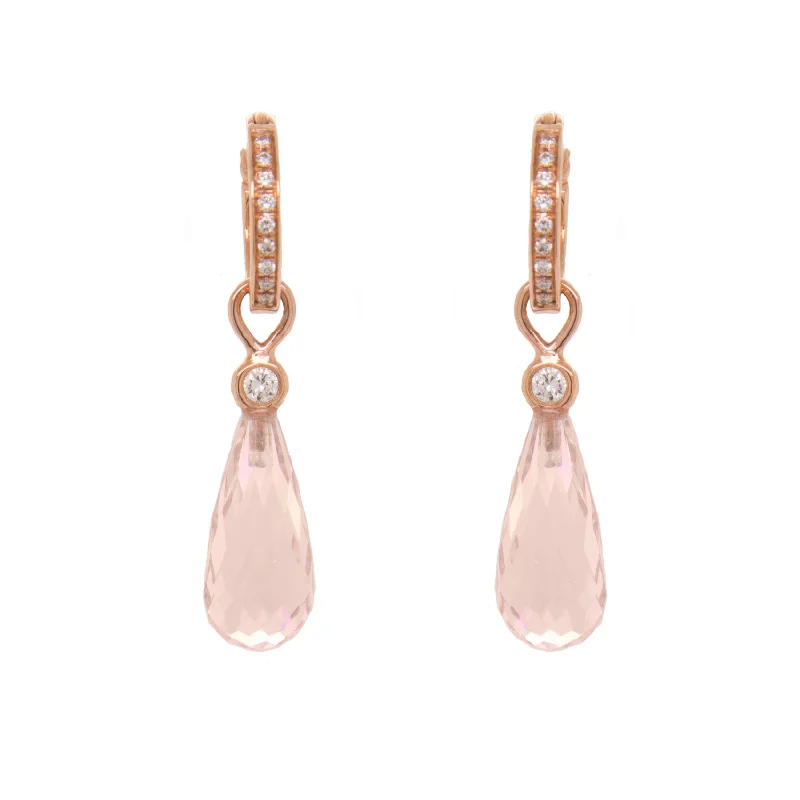 Best necklaces and pendants with butterfly wings for a delicate, graceful style-MORGANITE DROP CHARMS