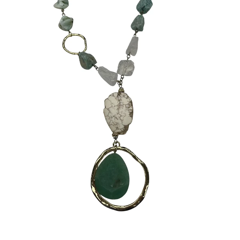 Best necklaces and pendants with zodiac signs for a celestial, astrology-inspired vibe-Necklace Charm By Chicos In Green & Silver