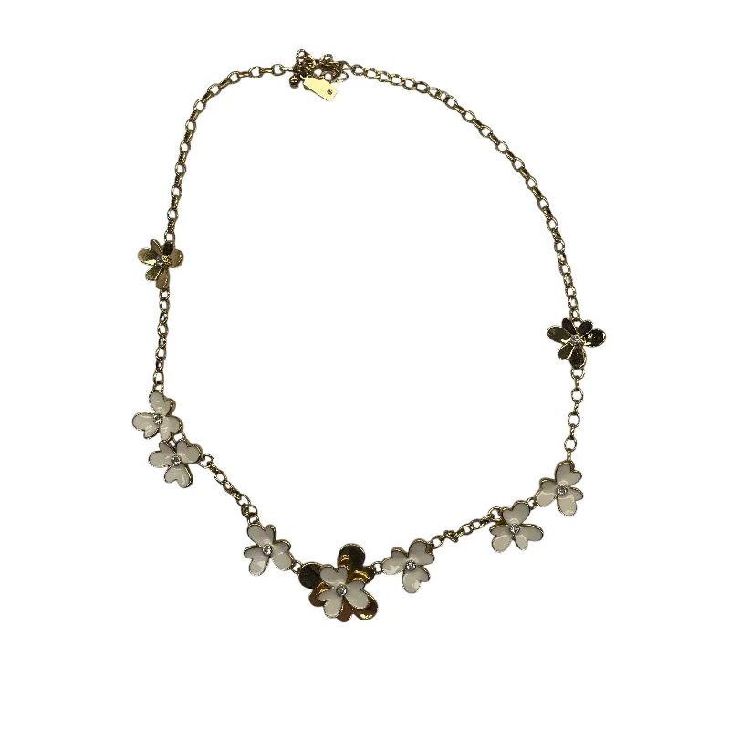 Stunning necklaces and pendants with aquamarine stones for a serene effect-Necklace Designer By Kate Spade In Gold