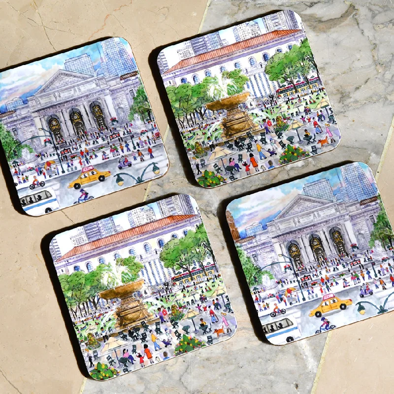 Women’s signet rings with bold family crests -NYPL Michael Storrings Summer Coaster Set