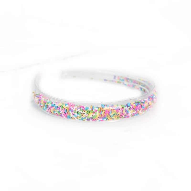 Necklaces and pendants with star-shaped designs for a whimsical, celestial touch-Rainbow Sprinkle Confetti Headband