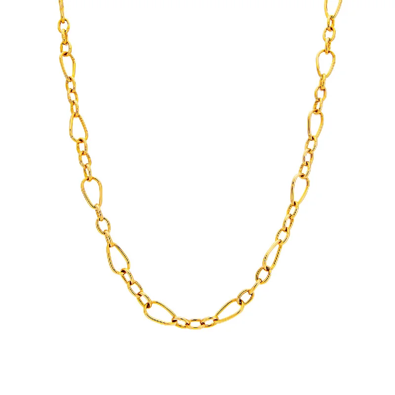 Necklaces and pendants with matching rings for a coordinated set of jewelry-Roberto Coin Designer Gold 18K Yellow Gold Chain Necklace