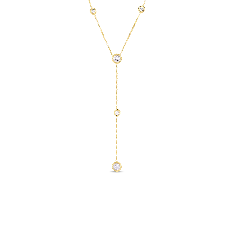 Best necklaces and pendants with statement designs for a fashionable accessory-Roberto Coin Diamonds by the Inch 18K Yellow Gold Diamond Necklace