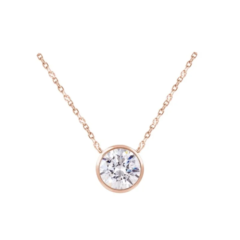 Best necklaces and pendants with layered designs for a chic, stacked look-Round Bezel Pendant