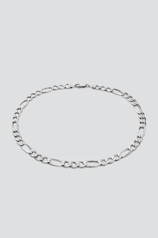 Best necklaces and pendants with intricate filigree for vintage-inspired elegance-Sterling Silver 4.5mm Figaro Chain Necklace