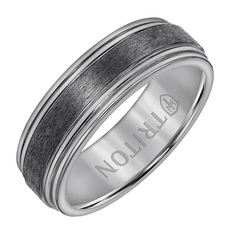 Best necklaces and pendants with zodiac signs for a celestial, astrology-inspired vibe-Triton Mens Wedding Band in Tantalum (7mm)