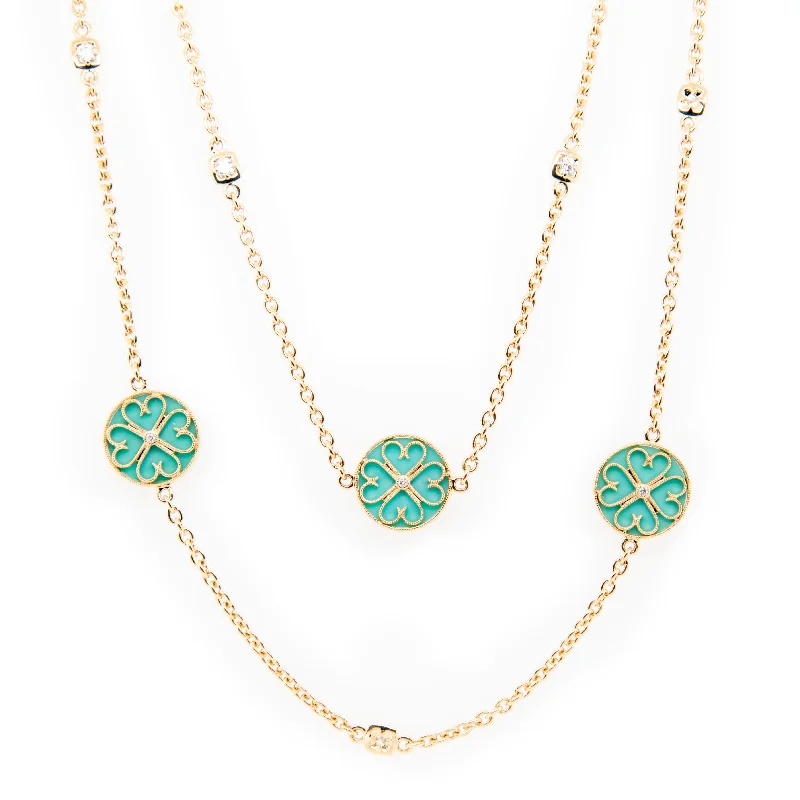 Necklaces and pendants with lotus flower designs for a spiritual, peaceful vibe-Turquoise Signature Necklace