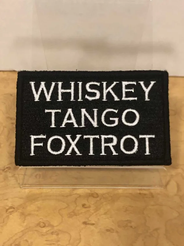 Women’s rings with raw citrine for charm -Whiskey Tango Foxtrot "WTF" (white lettering) Velcro Patch